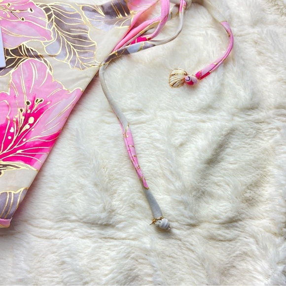 NWT Beach Riot soleil golden hibiscus floral cheeky bikini bottoms 12812 - Picture 12 of 13